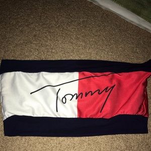 🔴🔵⚪️Tommmy 90s style tube top/ bandeau